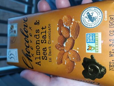 Chocolove Premium Dark Chocolate with Almonds & Sea Salt, 3.2oz