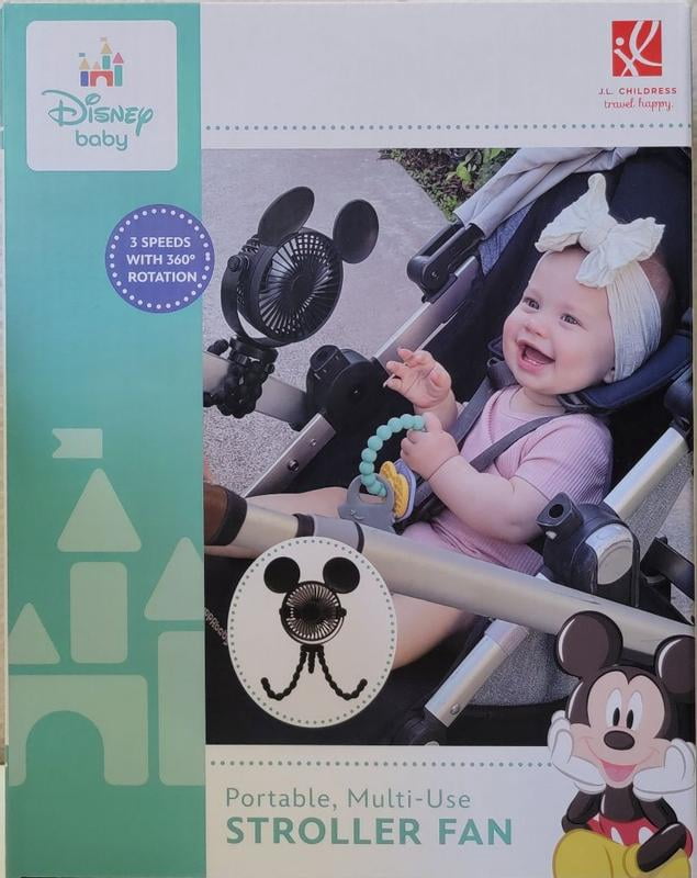 J.L. Childress Disney Baby Mickey Mouse Stroller Fan - Walmart.com