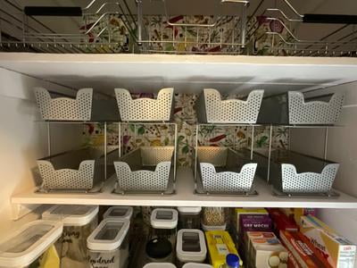 Cestello Portaoggetti Scorrevole A 2 Livelli, Organizer Per Cassetti Porta Spezie Piano Di Lavoro Della Cucina Bianco 98416508