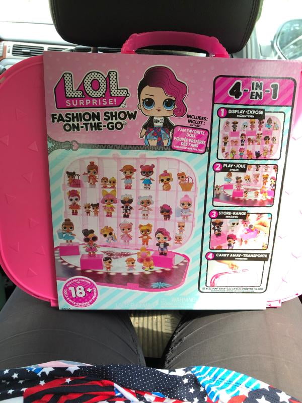 Multicolor L.O.L Surprise Hot Pink Fashion Show On-The-Go Storage//Playset with Doll Included