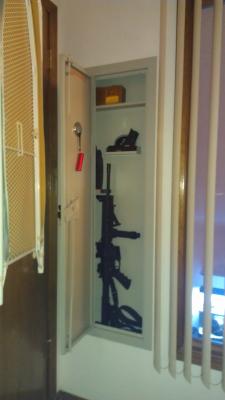 Stack On Iwc 55 Full Length In Wall Gun Storage Cabinet Walmart Com