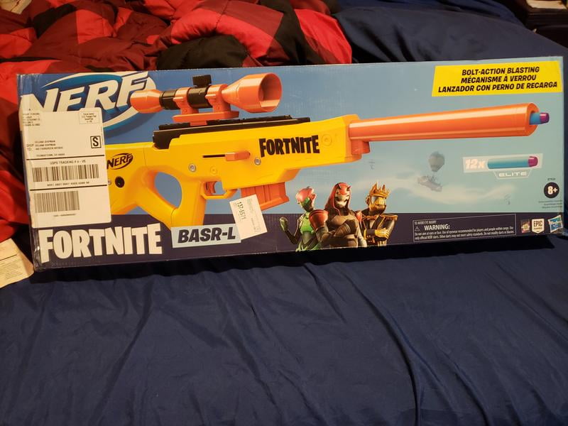 Nerf Fortnite BASR-L Blaster, Includes 12 Official Darts, Kids Toy for Boys  and Girls for Ages 8+