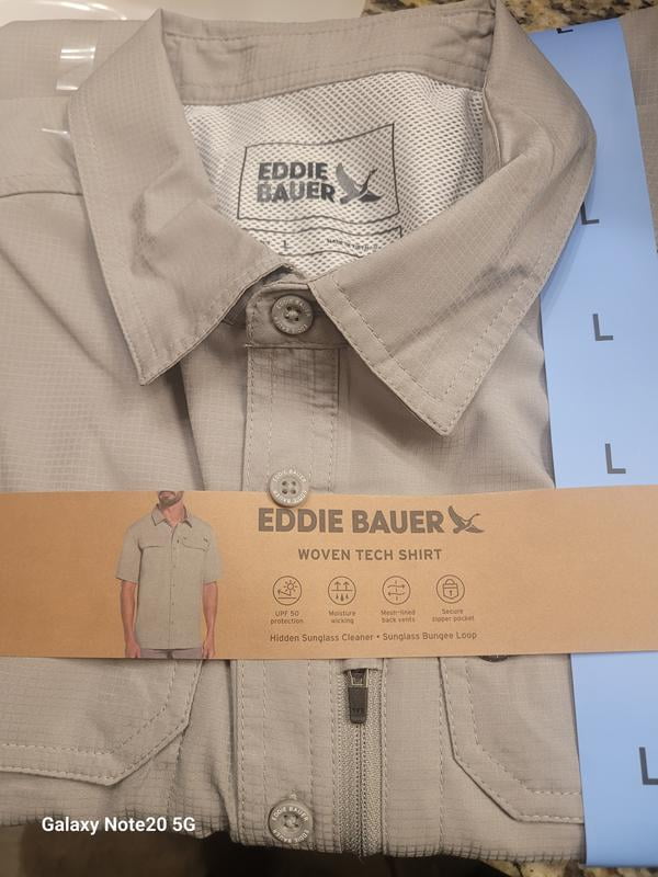 Eddie Bauer Chemise Technique Tissée Pour Homme, Blue Danuba