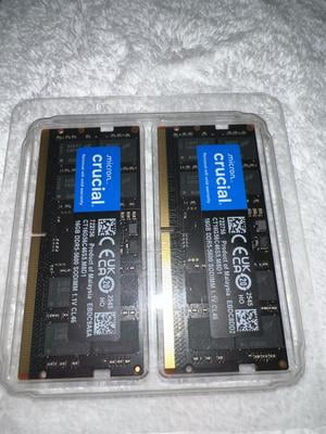 Crucial 32GB RAM Stick (2 x 16GB) DDR5 4800 (PC4 38400) 262-Pin SO