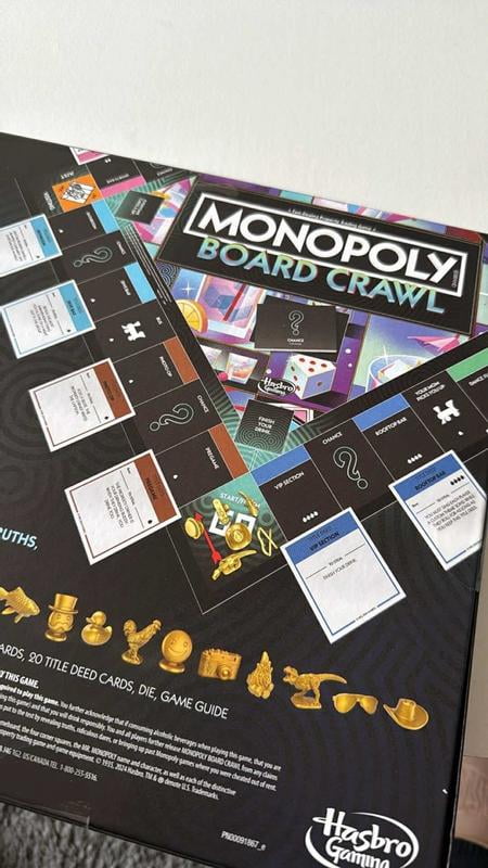 Monopoly Board Crawl Party Game - Gioco ufficiale Monopoly per adulti dai 21 anni in su, versione tedesca