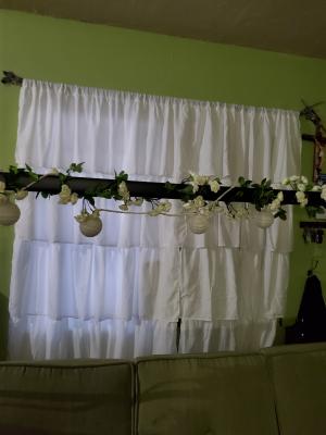 Your Zone Ruffle Girls Bedroom Curtain Walmart Com