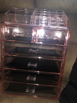 Sorbus Acrylic Cosmetic Makeup and Jewelry Storage Case Display 
