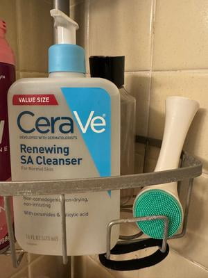 2 pack) CeraVe Renewing SA Cleanser, Salicylic Acid Foaming Gel