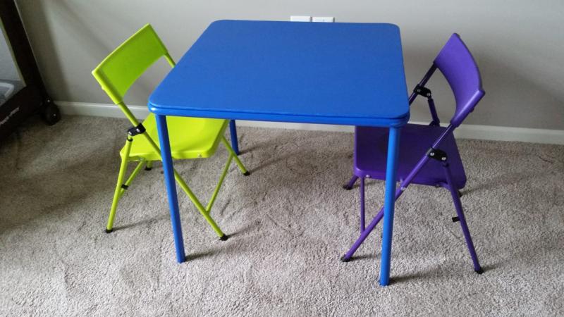 walmart childrens folding table and chairs