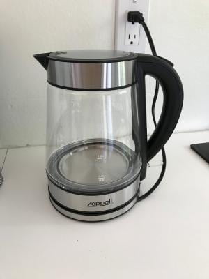 Zeppoli Electric Kettle - Glass Tea Kettle - 1.7L Fast Boiling and Cordless,  Stainless Steel Finish - Hot Water Kettle – Hot Water Dispenser - Glass Tea  Kettle, Tea Pots 