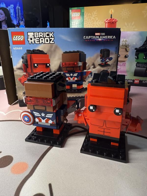 LEGO Brickheadz 40668 Marvel Captain America & Red Hulk Figures