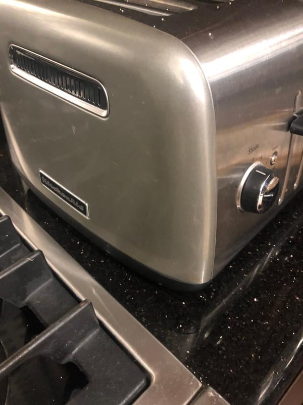 KitchenAid KMT4116OB Onyx Black 4 Slice Long Slot Toaster with High Lift  Lever - 120V