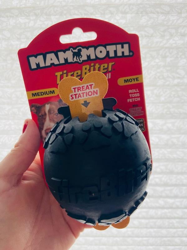 Mammoth TireBiter Advanced Ball Rubber Dog Toy w/Treat Station
