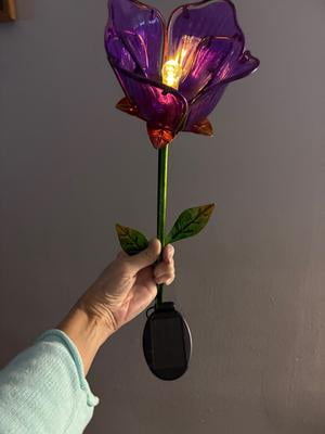 光の花石❇️希少 イジェン産 クォーツ フラワークラスター 大 Solar LED Pink Glass Hydrangea Stake Light - Walmart.com