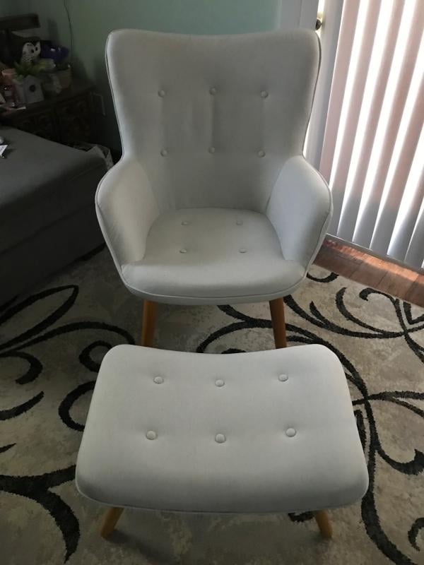 Jolene lounge chair and footstool sale
