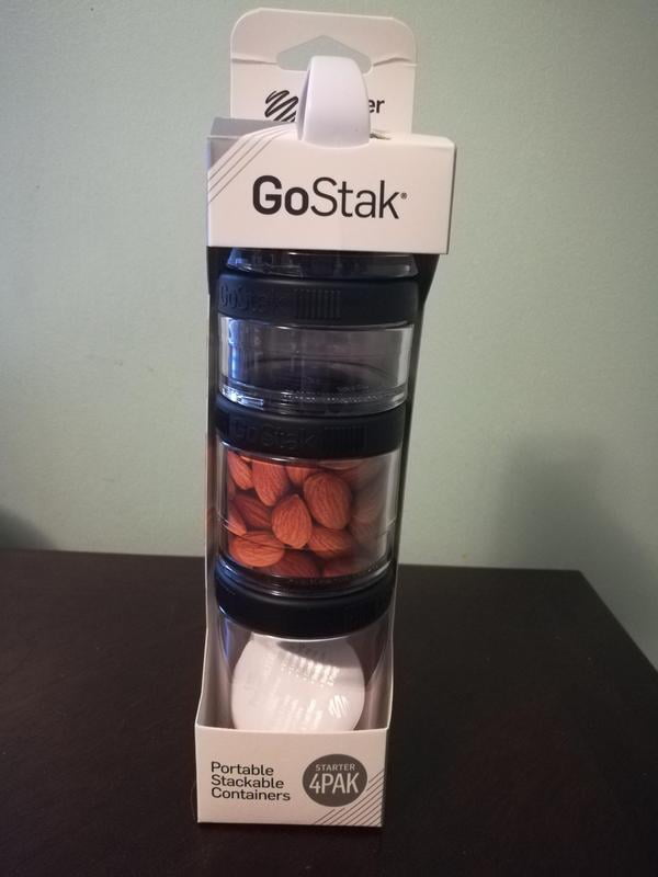 BlenderBottle GoStak Snacking Mini Containers Starter 4pk, Dark
