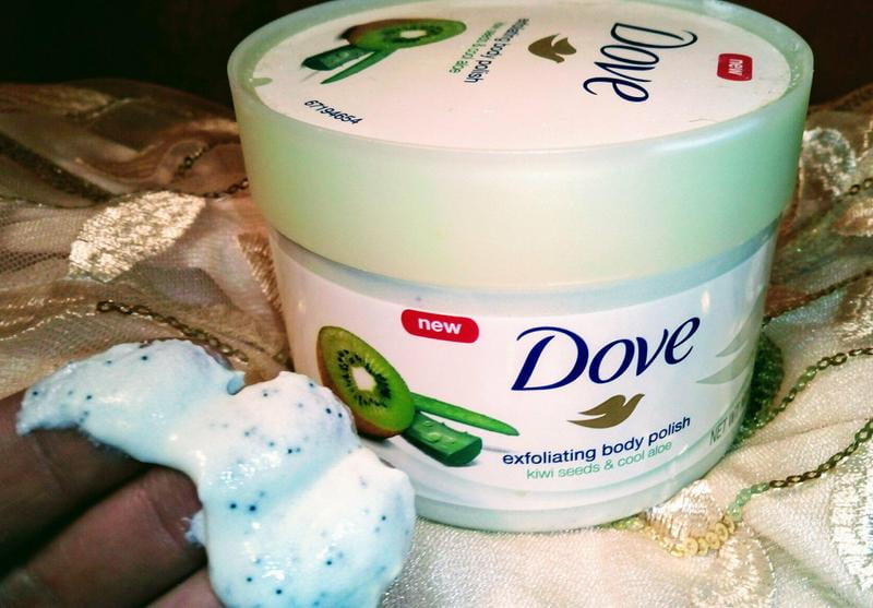 dove exfoliating body polish body scrub kiwi & aloe