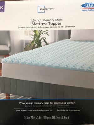 Mainstays 1 5 Inch Memory Foam Mattress Topper King Walmart Com Walmart Com Mainstays 1 5 Inch Memory Foam Mattress Topper King Walmart Com Walmart Com