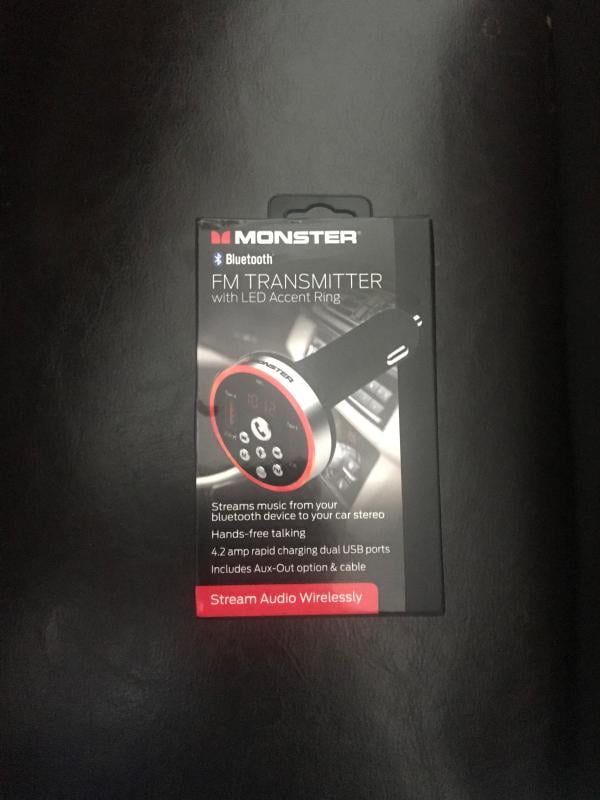 Bluetooth FM Transmitter With 3.1 Amp USB Charging Ports, USB/USB-A -  Monster Illuminessence