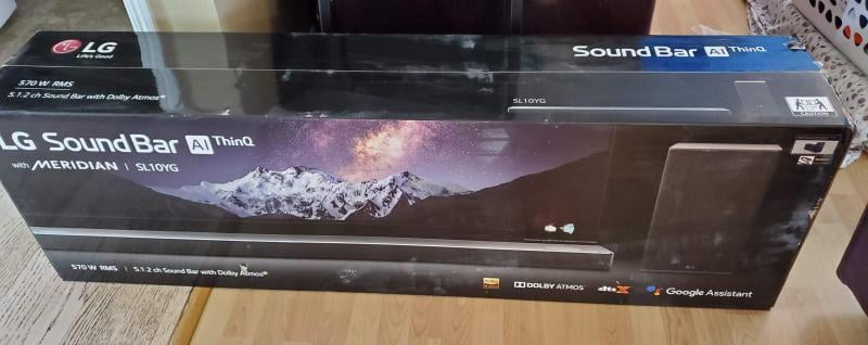 LG 5.1.2 Channel 570W Hi Res Audio Dolby Atmos Soundbar SL10YG