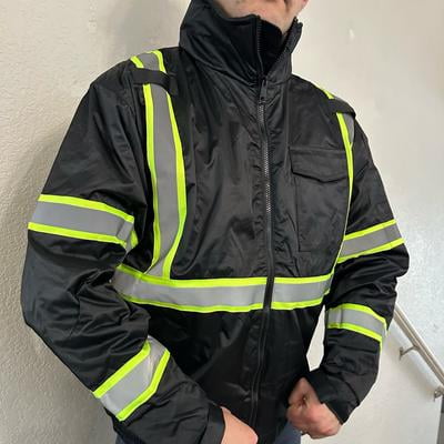 Bass Creek Outfitters Men's Hi-Vis Oxford Insulated Safety Jacket
