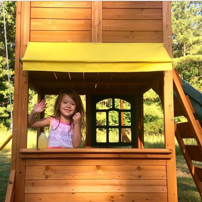 kidkraft halliwell wooden swing set