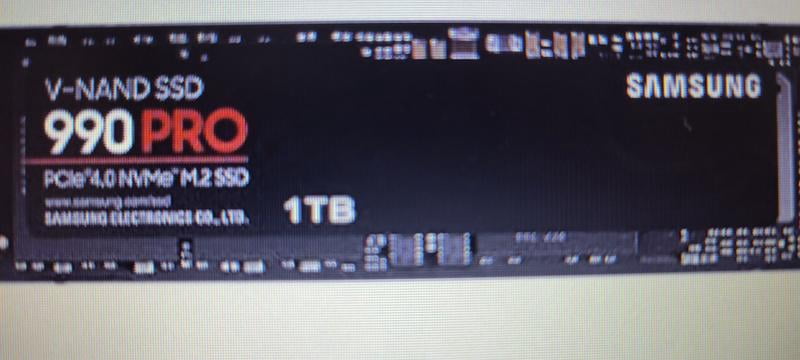 Samsung, SSD 990 PRO 1TB, PCIe 4.0, Up-to 7,450MB/s Read Speeds