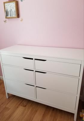 Angel Line Lauren 6 Drawer Double Dresser White Walmart