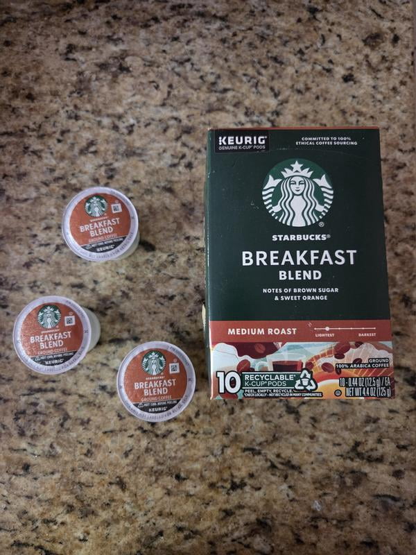 Starbucks, K-Cup Breakfast Blend Coffee, 4.4 oz, 10 Pods - Walmart.com
