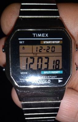Timex Men's Classic Digital Gold-Tone 34mm Military Casual