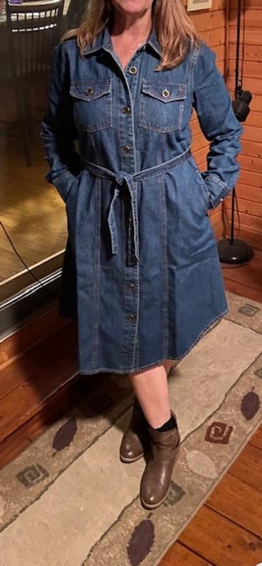 Frye Women's Denim Midi Button Front Dress - Samsclub.com
