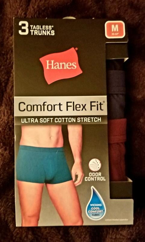 Hanes Men's Comfort Flex Fit Ultra Soft Cotton Stretch Trunks, 3 Pack 