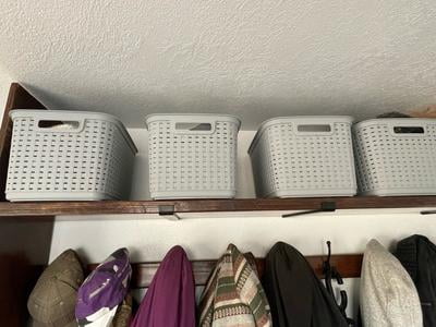 Sterilite 6-Pack Tall Plastic Weave Storage Baskets - Laundry Hampers & Home Organization, Gray