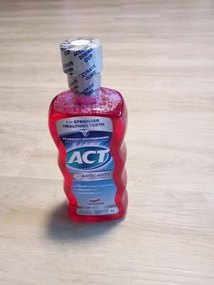 2 pack) ACT Anticavity Fluoride Mouthwash, Triple Action Cinnamon