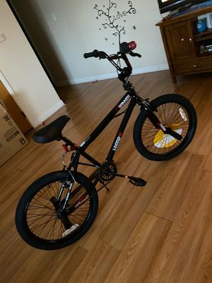 20 inch hyper spinner gloss black bmx bike