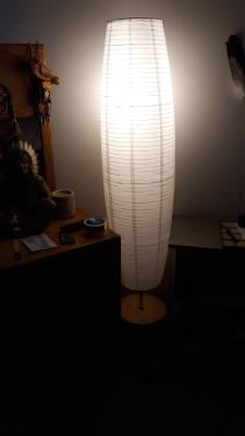 Mainstays Rice Paper Shade Floor Lamp Bamboo Finish Mainstays Rice Paper Shade Floor Lamp