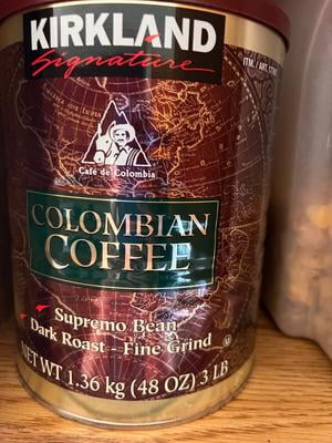 Kirkland Signature 100% Colombian Coffee Supremo Bean Dark Roast