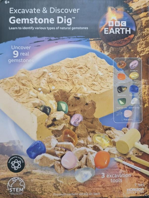BBC Earth Excavate & Discover Gemstone Dig, Boys and Girls