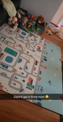 Nursery Rug Skull Chill Tropical Holiday Summer Baby Crawling Mat Non-Slip Play mat Soft Tent Mat for Childrens Bedroom 70x70cm
