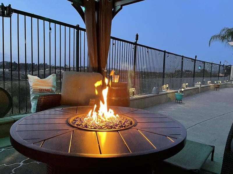 Member's Mark Fremont Fire Pit Chat Set with Sunbrella Fabric, 5pc