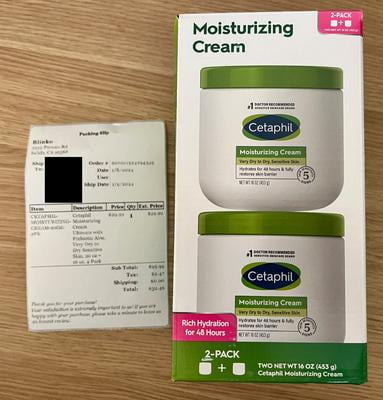 Cetaphil Moisturizing Cream, Prebiotic Aloe, Niacinamide, Very Dry