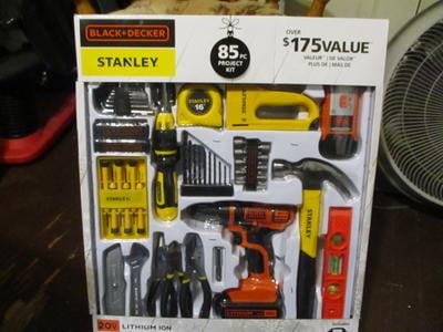 STANLEY BLACK+DECKER 20-Volt MAX* 85-Piece Drill Kit, BDPKSBD69CWM 