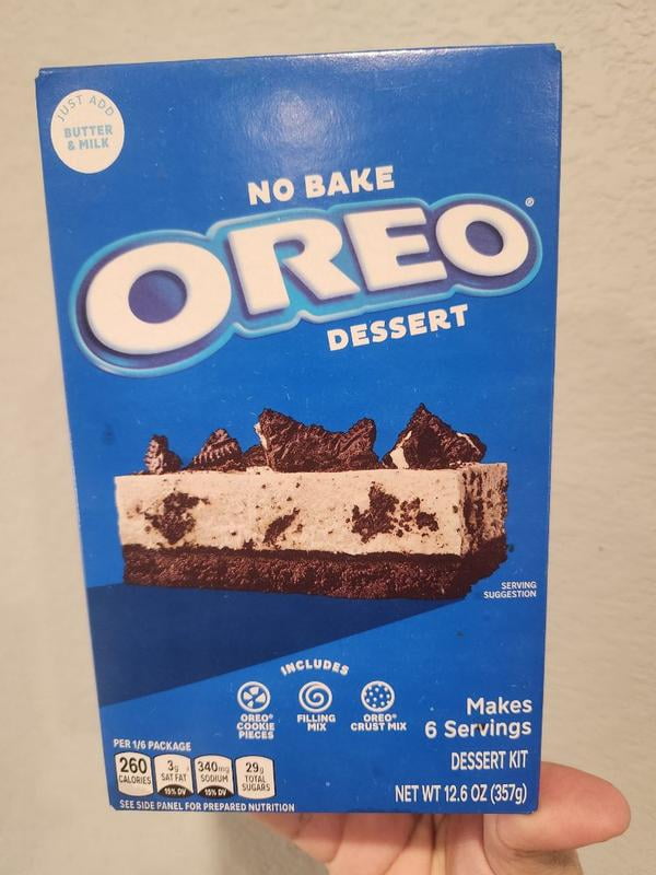 Jell-O Ready Food No Bake Oreo Dessert Kit with Filling Mix, Crust