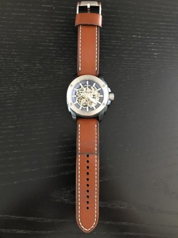 Fossil Men's ME3135, Modern Machine, Automatic, Brown Leather Band