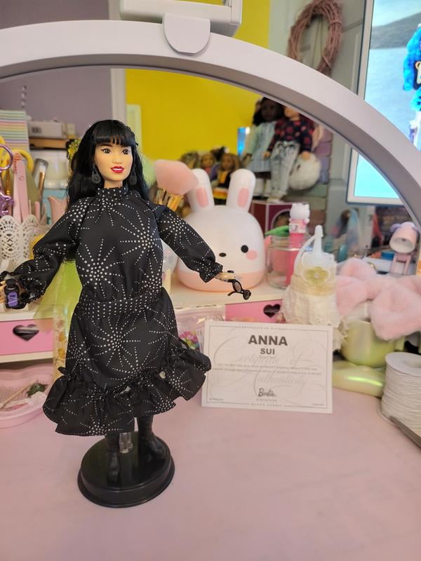 Barbie Inspiring Women Doll, Anna Sui Collectible in Black Dress