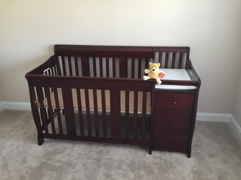 Storkcraft Portofino 4 In 1 Convertible Crib And Changer Espresso