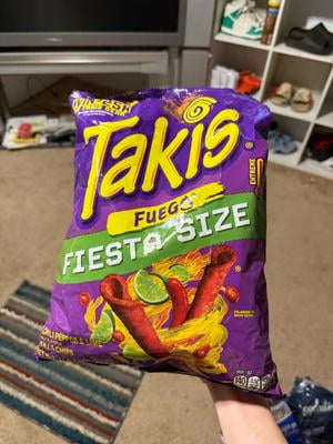 Takis Fuego Fiesta Size 482g×3 大容量 3 pack) Takis Fuego Rolls 20 oz Fiesta Bag, Hot Chili Pepper
