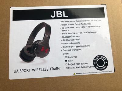 jbl by harman ua sport wireless train black