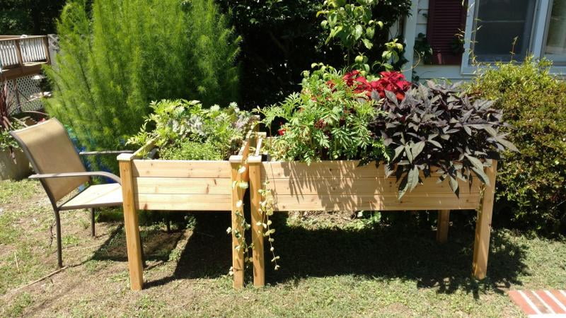 Best Choice S 46x22x30in Raised Wood Planter Garden