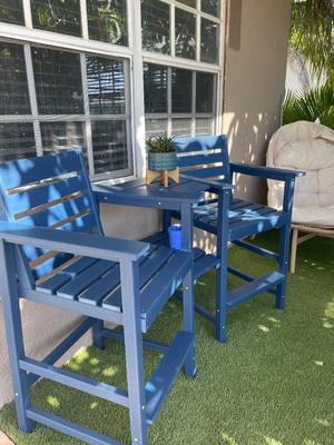 Customer reviews for FOOWIN HDPE Plastic Tall Adirondack Chair Set